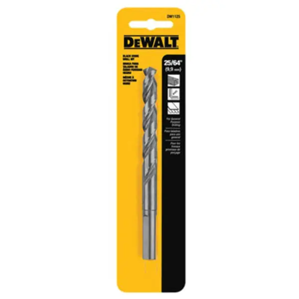 DeWalt DW1125 Black Oxide 135-Degree Split Point Drill Bit 25/64 Inch Metal and Wood