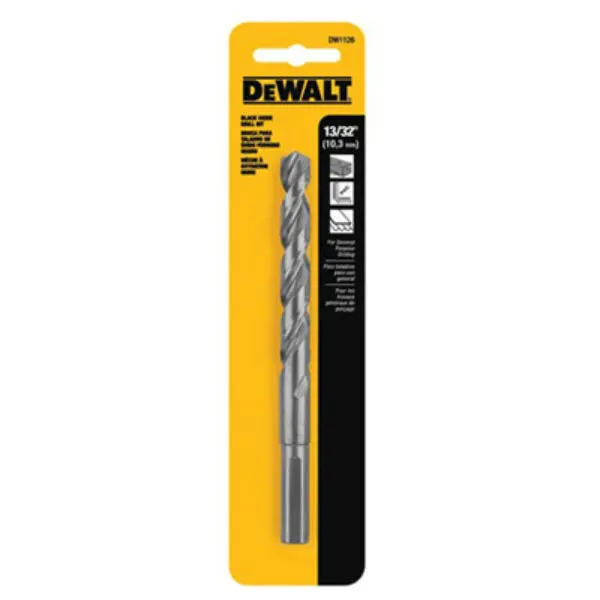 DeWalt DW1126 Black Oxide 135-Degree Split Point Drill Bit 13/32 Inch High Performance Drilling