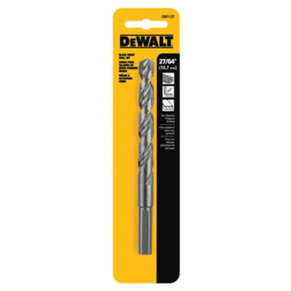 DeWalt DW1127 Black Oxide 135-Degree Split Point Drill Bit 27/64 Inch Professional Use