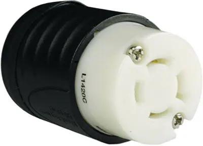 Pass & Seymour Turnlok Connector 20A 125/250V Black & White Industrial Use Pass u0026 Seymour