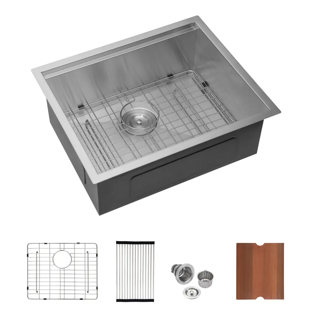 23x19x13 Inch Undermount Laundry Sink Brushed Nickel Workstation Utility Room lordear