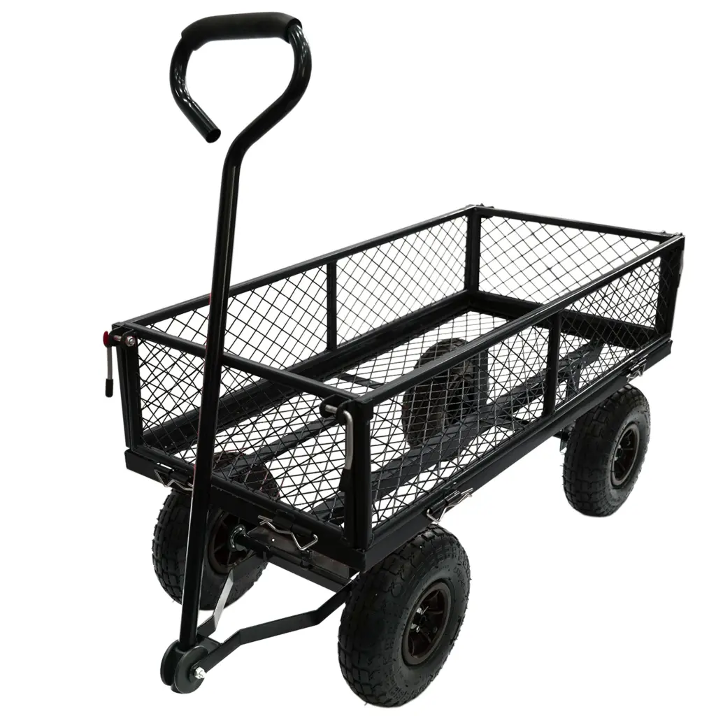 3 Cu Ft 300 Lbs Capacity Removable Sides Metal Steel Mesh Heavy Duty Utility Cart urban