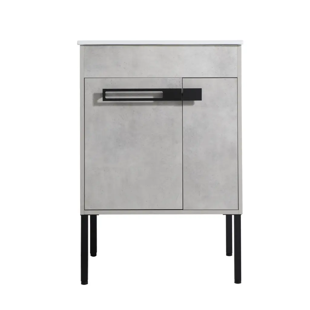 24 Inch Freestanding or Floating Bathroom Vanity White Finish g-lemon