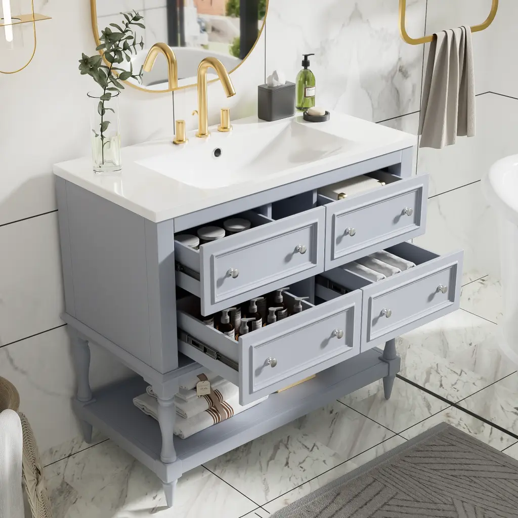 36 Inch Bathroom Vanity Cabinet Sink Bundle Undermount Resin Sink rnb