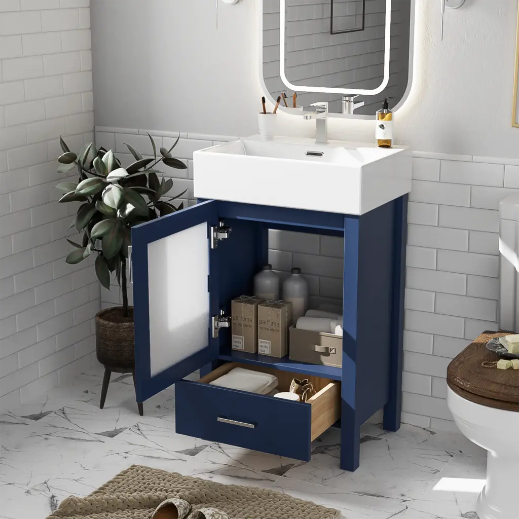 20 Inch Bathroom Vanity Ceramic Sink And Storage Ideal Small Bathrooms rnb