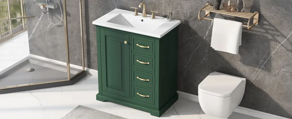 30 Inch Bathroom Vanity Sink One Package Green Bathroom Cabinet rnb