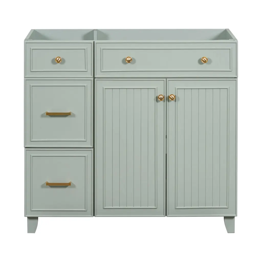 Cabinet Only 36 Inch Green Bathroom Vanity Sink Not Included rnb
