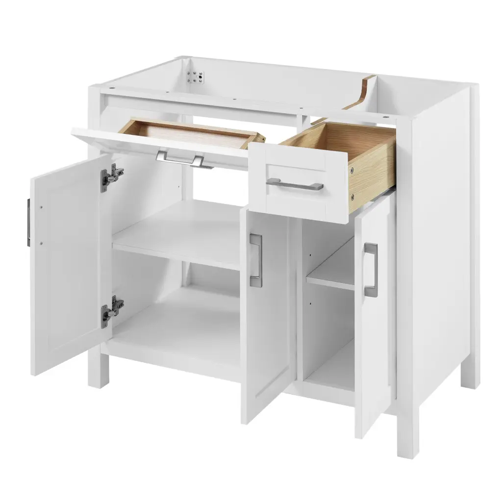 36 Inch White Bathroom Vanity Cabinet Only Sink Not Included Modern Bathroom Storage rnb