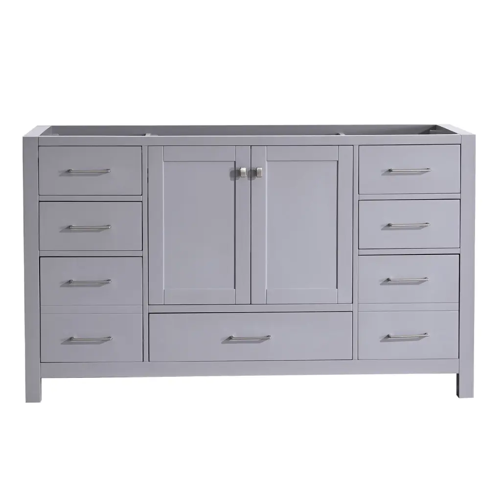 Bathroom Vanity Base Cabinet Only Single Bath Vanity Gray Matte Black Hardware w1059 dilusso