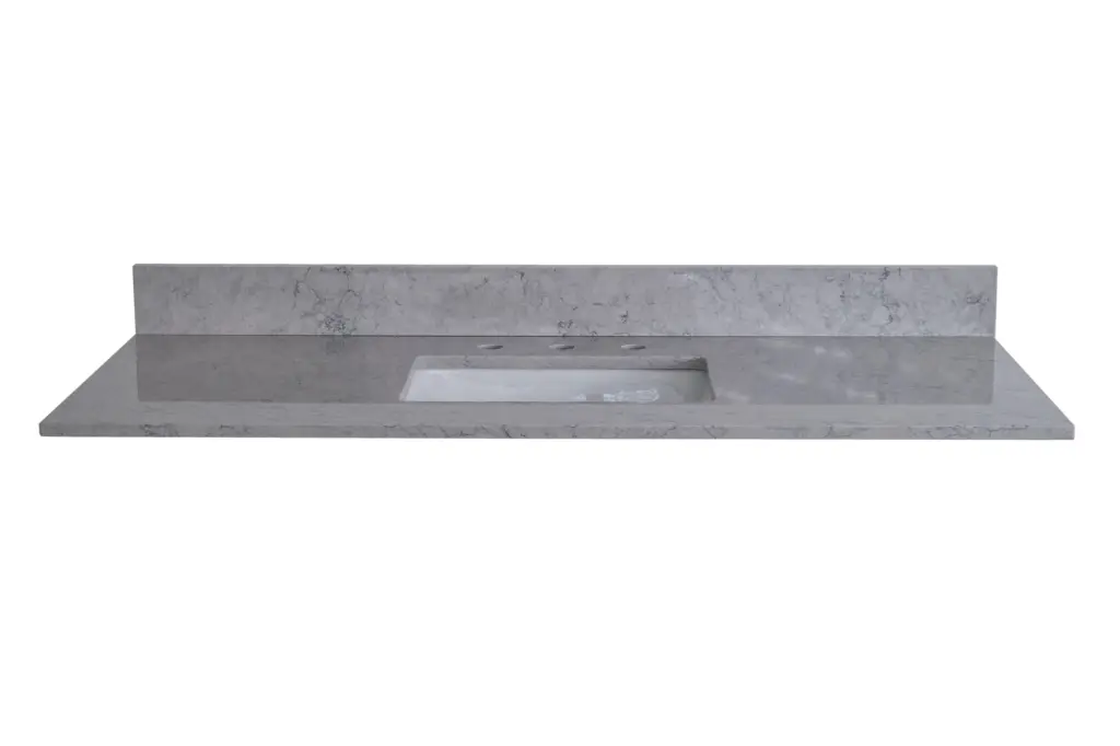 43 Inches Bathroom Vanity Top Calacatta Gray Engineered Marble Countertop montary