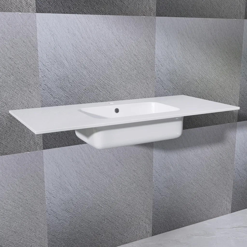 48 Inch Solid Surface Vanity Top Drop- Sink Bathroom Countertop w995 bestgo