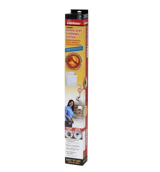 LintEater RLE202 Rotary Dryer Vent Cleaning System 10-Piece - Prevent Fire Hazards