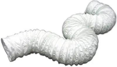 Lambro Flexible Vinyl Vent Hose 4 x 20 Foot White Airflow