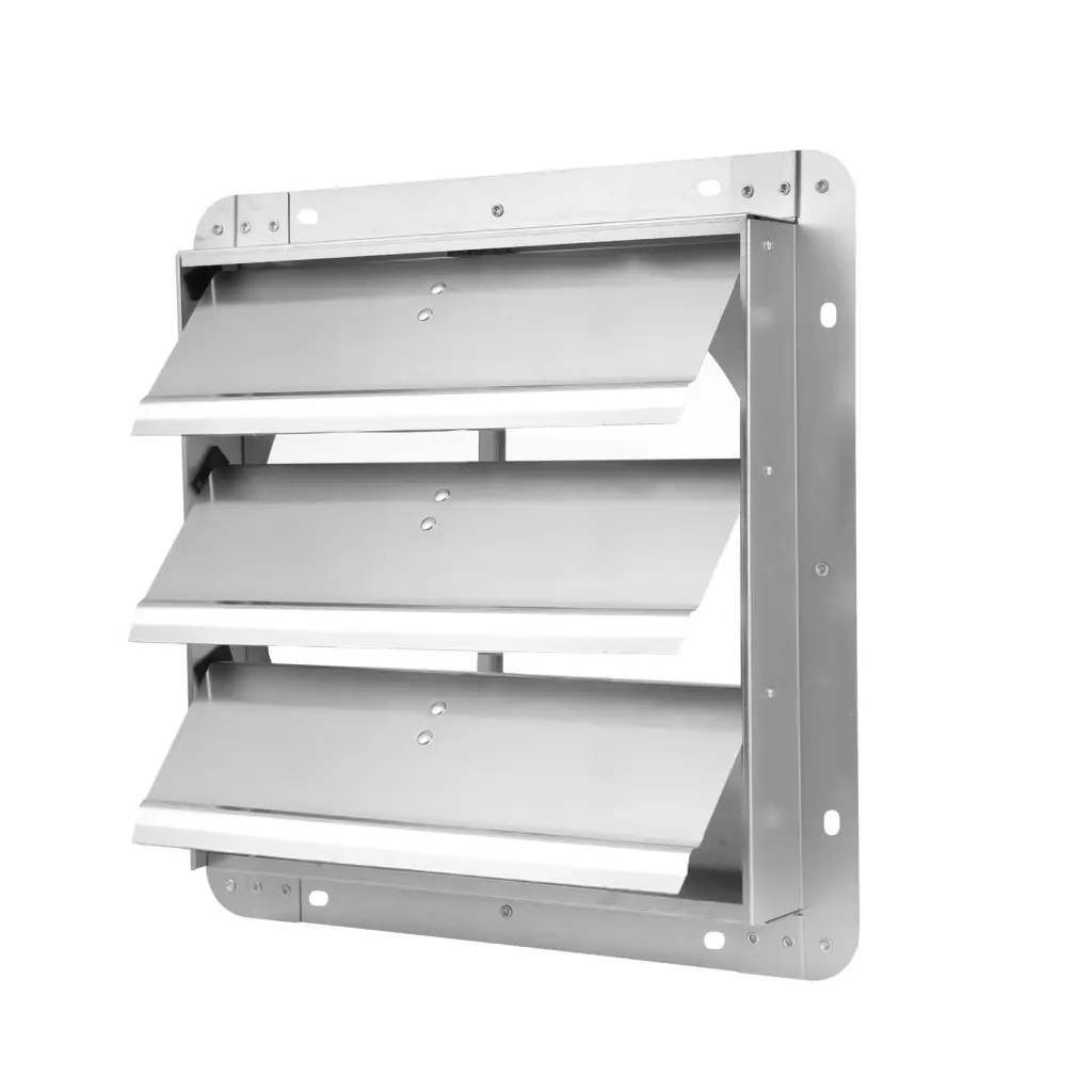 iPower 14 Inch Square Light Metal Automatic Gravity Shutter Louver Vent w1134dhs