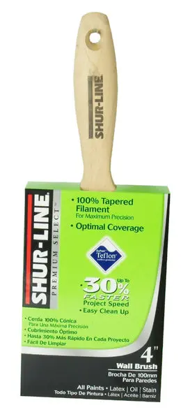 Shur-Line 55538 Beavertail Poly Teflon Wall Brush 4 Inch