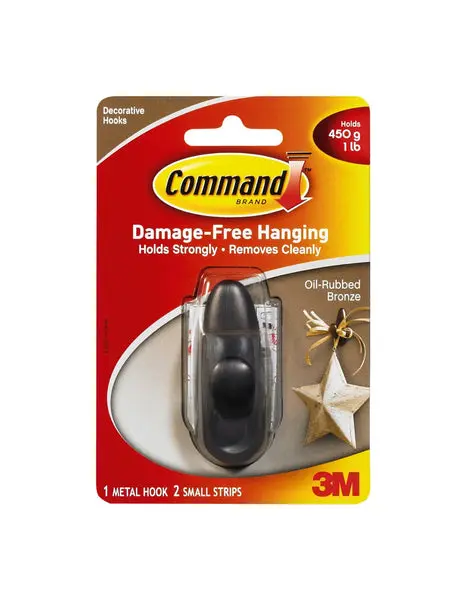 Command Forever Classic Metal Hook Small Oil Rubbed Bronze