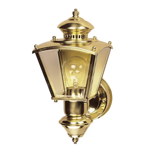 Heath Zenith HZ-4150-PB Motion-Activated 150-Degree Charleston Lantern Polished Brass