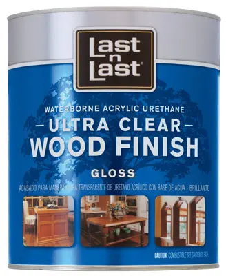Last N Last 13004 1 Quart Gloss Ultra Clear Waterborne Wood Finish High Shine Last-N-Last