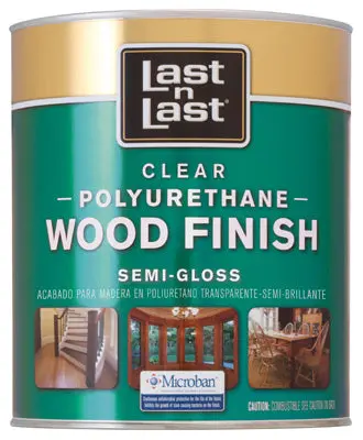 Last N Last 53204 1 Quart Semi-Gloss Polyurethane Wood Finish Versatile Use Last-N-Last