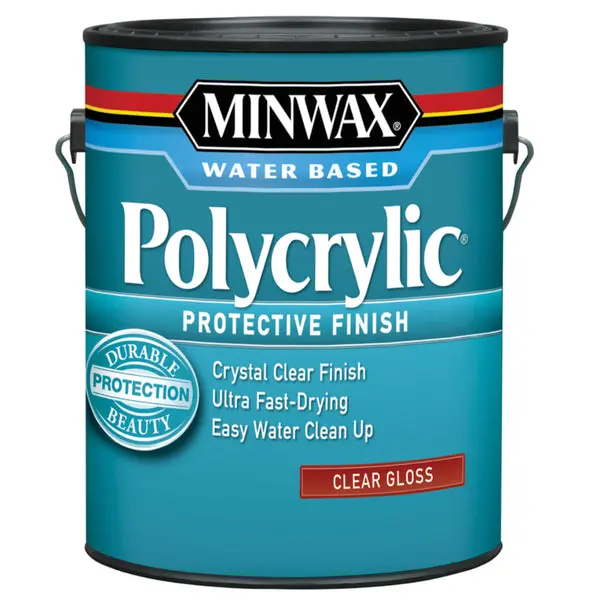 Minwax Polycrylic Protective Finish 1 Gallon Gloss Clear Wood Coating