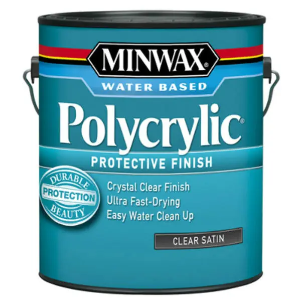 Minwax Water Based Polycrylic Protective Finish 1 Gallon Clear Satin Wood Sealant