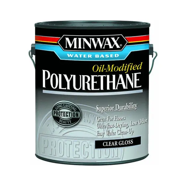 Minwax 71031 Water Based Oil Modified Polyurethane Clear Gloss 1-Gallon Wood Finish