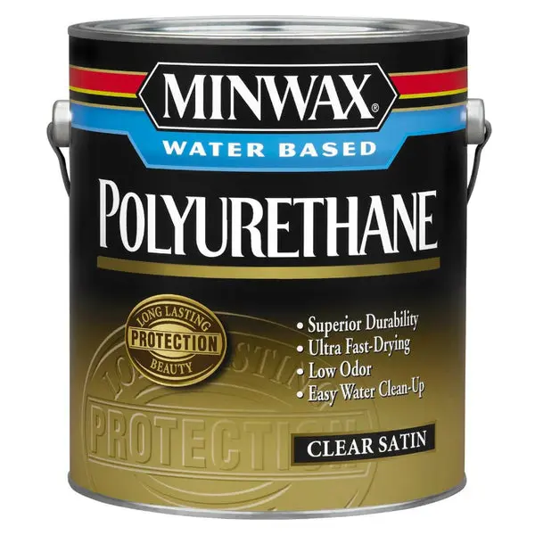 Minwax 71033 Water Based Oil Modified Polyurethane Clear Satin 1-Gallon Wood Finish