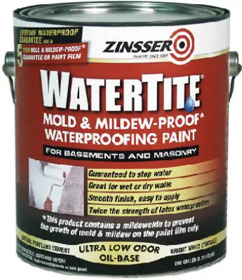 Zinsser Watertite 1-Gallon Mold & Mildew Proof Waterproofing Paint Bathrooms
