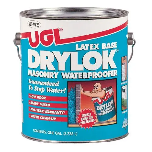 Drylok 27513 Masonry Latex Base Waterproofing Paint 1 Gallon White Basement Walls