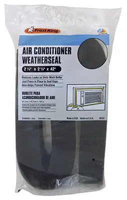 Frost King AC43H Air Conditioner Open Cell Foam Tape 2.25" x 2.25" x 42" Gray Weatherproof Seal