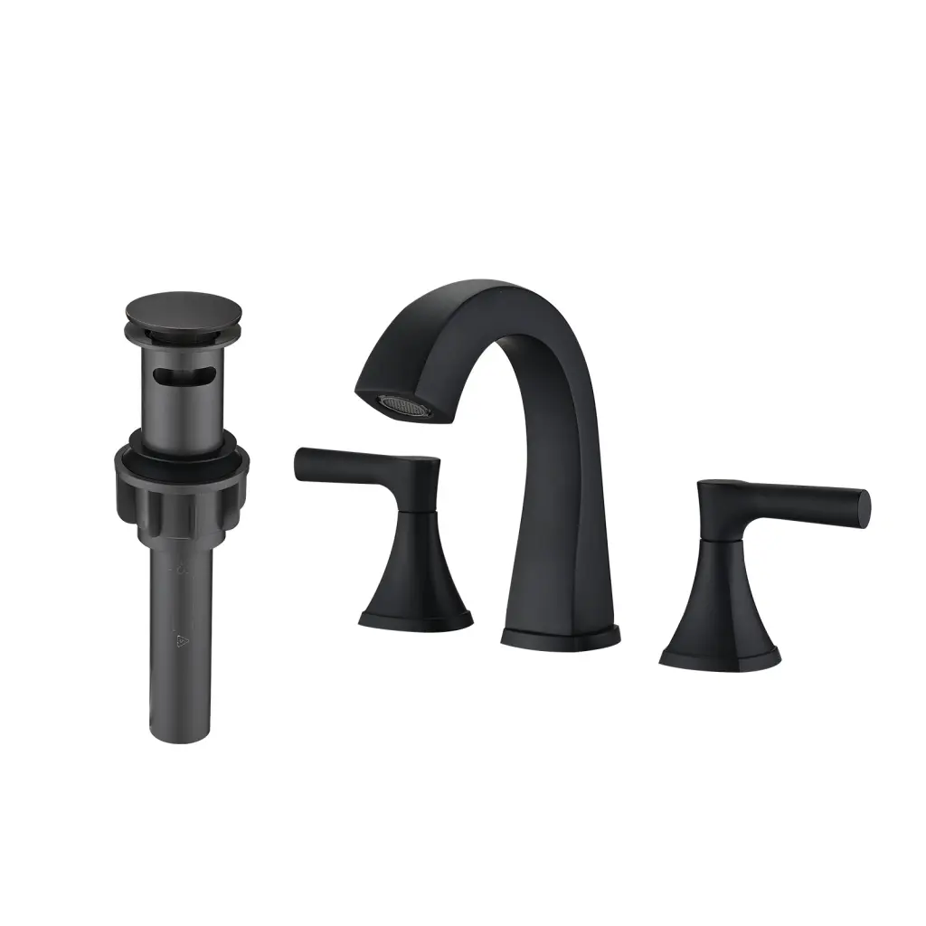 Widespread Bathroom Sink Faucet Two Handle 3 Hole Vanity Bath Faucet mexile