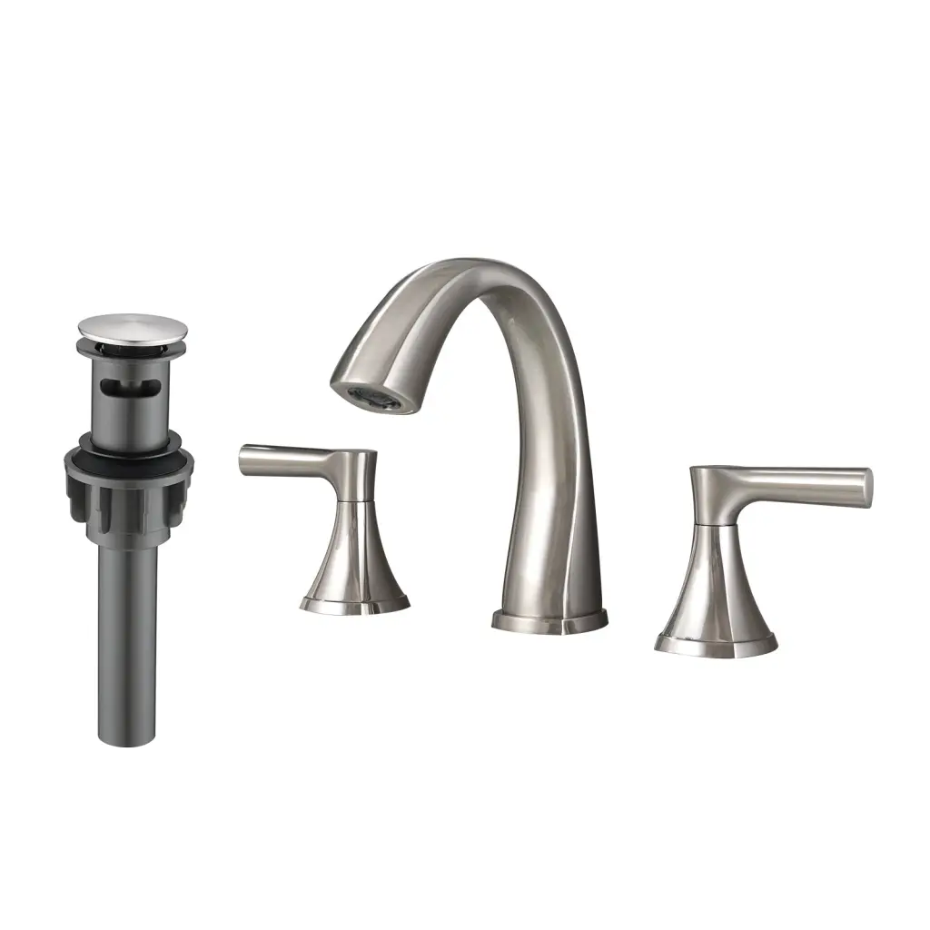 Widespread Bathroom Sink Faucets Two Handle 3 Hole Vanity Bath Faucet mexile