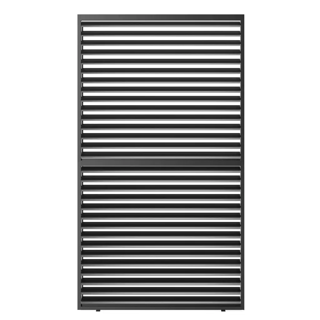 Louver Grille 1 3 10Ft Aluminum Frame Louvers Black Aluminium chery