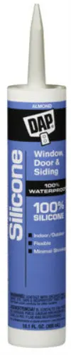 Dap 08649 Window & Door 100% Silicone Rubber Sealant 9.8 Oz Almond