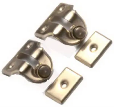 First Watch Security 2-Pack Polished Brass Window Vent Lock Enhanced Safety