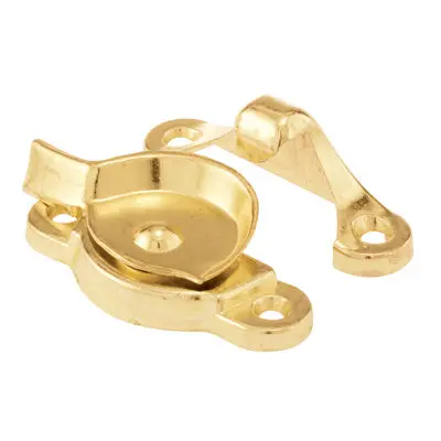 Slide-Co 171117 Sliding Window Spring Cam-Type Sash Lock Keeper Brass Finish