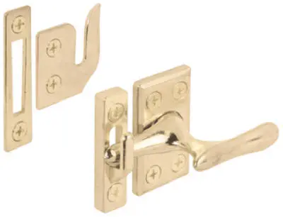 Slide-Co 171857 Casement Window Sash Lock Brass Plated Window Lock
