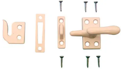 Slide-Co 171857-W Casement Window Sash Lock White Window Lock