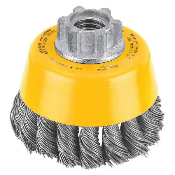 DeWalt DW4910 High Performance Carbon Steel Knotted Cup Brush 3 Inch x 5/8-11 Arbor