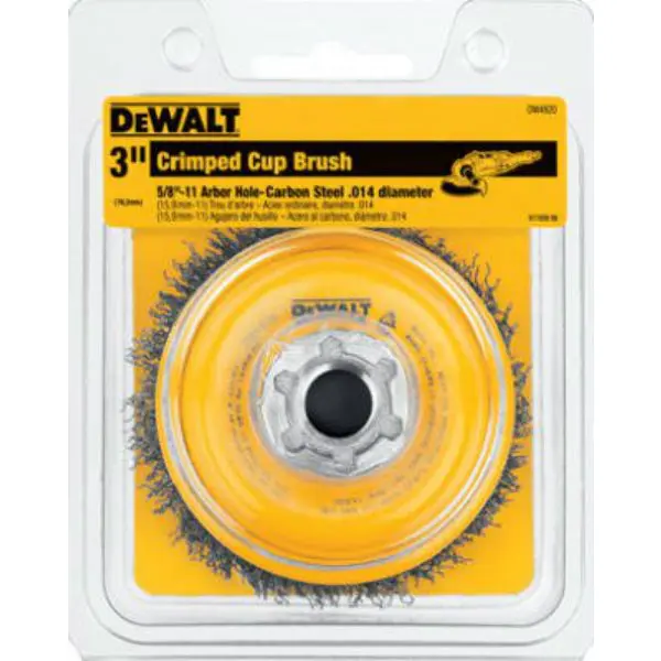 DeWalt DW4920 High Performance Carbon Crimp Wire Cup Brush 3 Inch x 5/8-11 Arbor