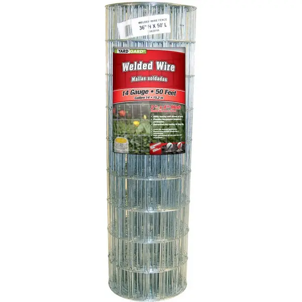 YardGard Galvanized Welded Wire Fence 14-Gauge 4x2 Mesh 36x50 Feet
