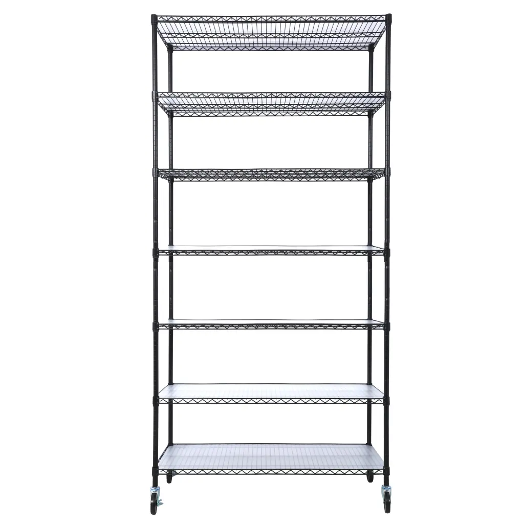 7-Tier Metal Shelf Wire Shelving Unit Heavy Duty Adjustable 2450Lbs Capacity g-h