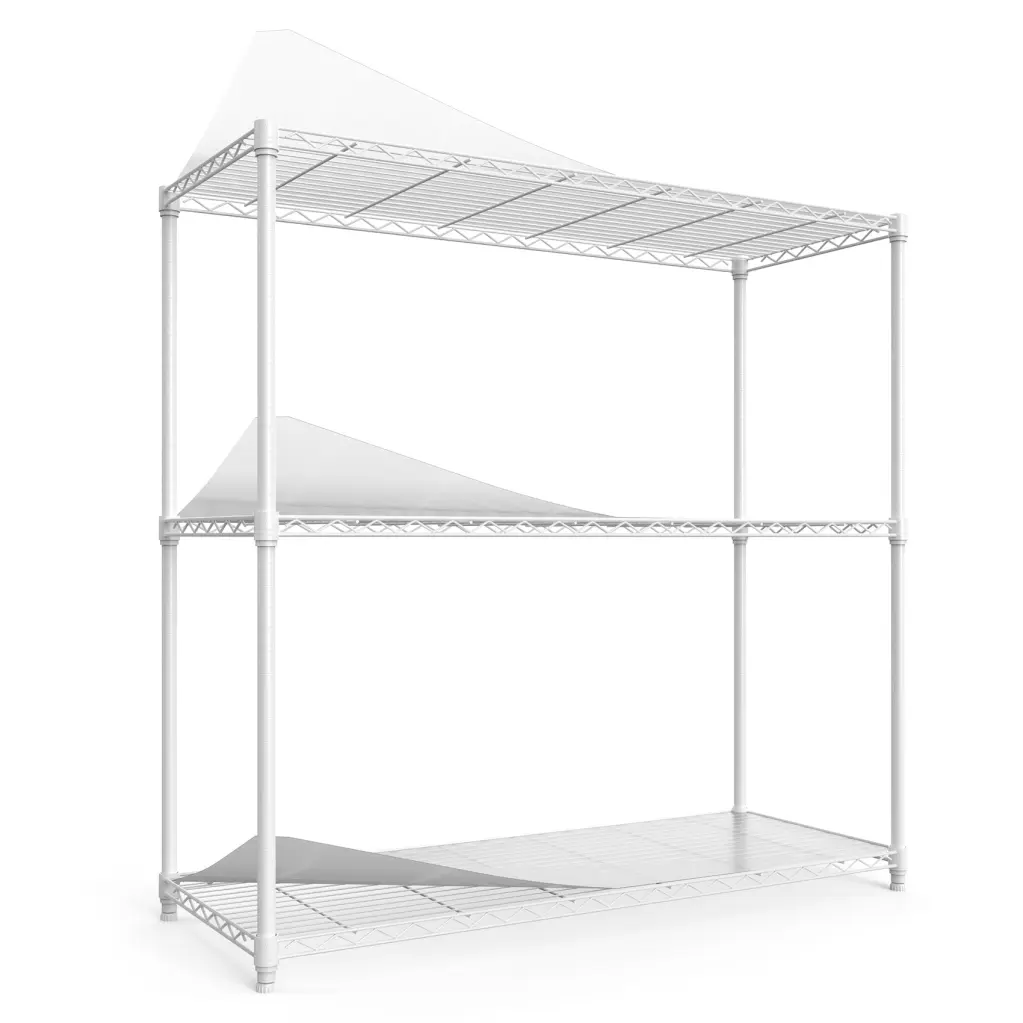 3 Tier Wire Shelving Unit 1050 Lbs Capacity NSF Adjustable Metal Garage Shelves like it