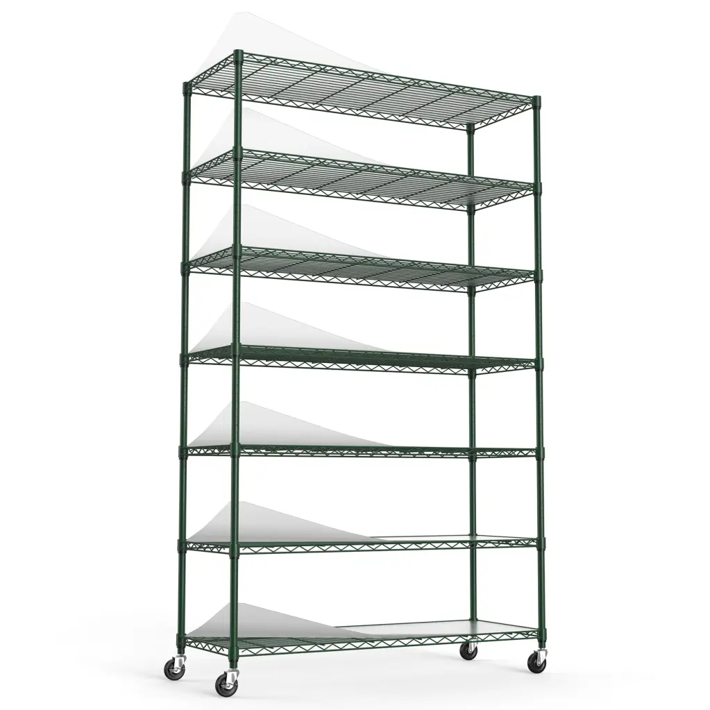 7 Tier Wire Shelving Unit 2450 Lbs NSF Height Adjustable Metal Garage Shelves like it