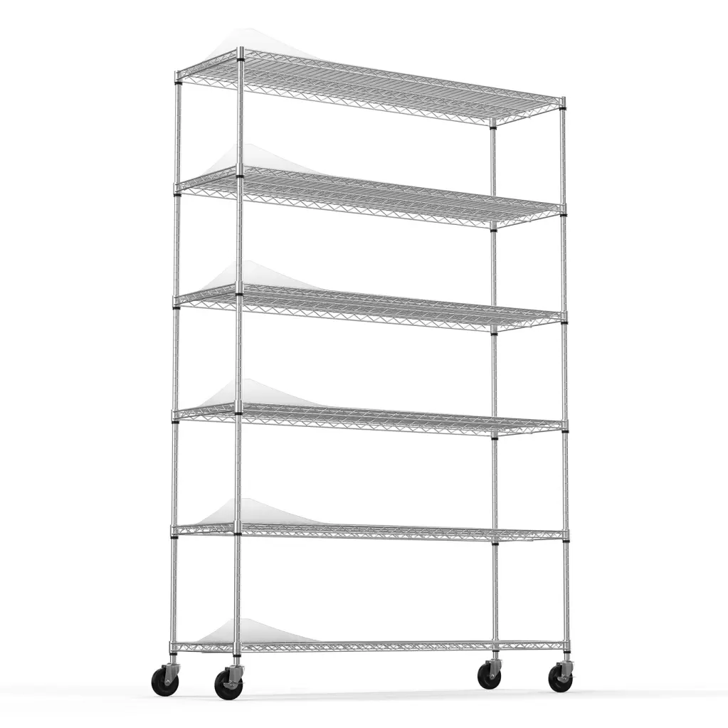 6 Tier Wire Shelving Unit 6000 Lbs Capacity NSF Metal Garage Storage Rack like it
