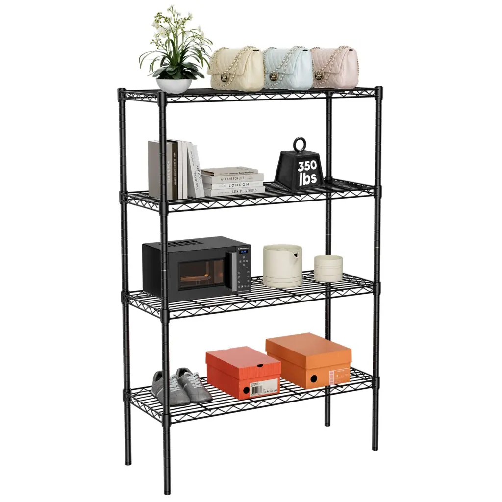 Adjustable Metal Wire Racks Heavy Duty Standing Storage Shelving Unit w2201