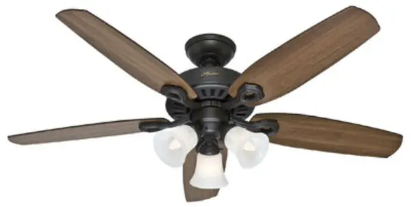 Hunter Fan 53238 Builder Plus 5-Blade Ceiling Fan Light 52 Inches New Bronze