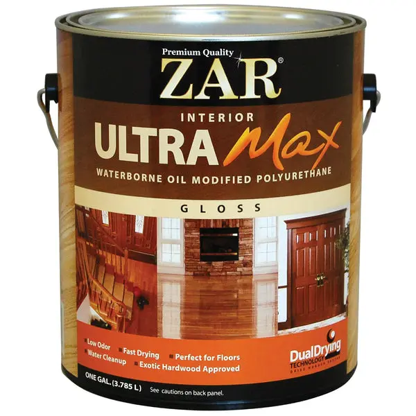 ZAR 36013 Ultra Max Interior Waterborne Oil Modified Polyurethane Gloss 1 Gallon Wood Finishing