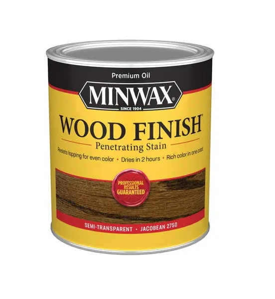 Minwax 70014444 Wood Finish Penetrating Wood Stain Jacobean 1 Quart