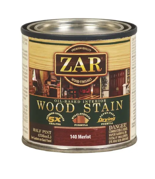 ZAR Interior Oil-Based Wood Stain Merlot 1/2 Pint Fine Wood Finishing